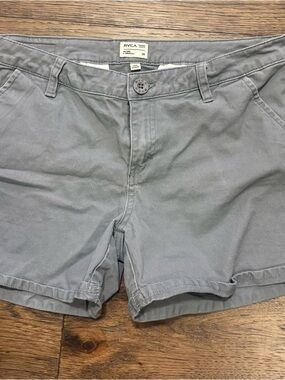 RVCA Women’s Light Gray Casual Cotton Shorts